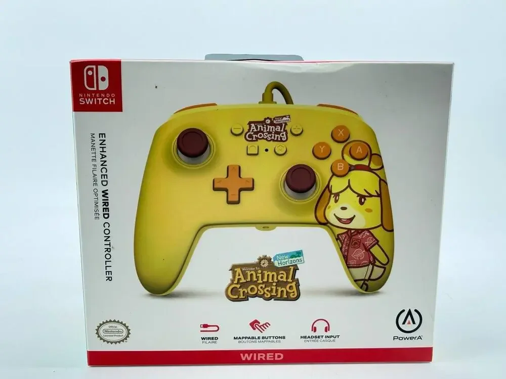 PowerA Animal Crossing Isabelle Enhanced Wired Controller Nintendo Switch New